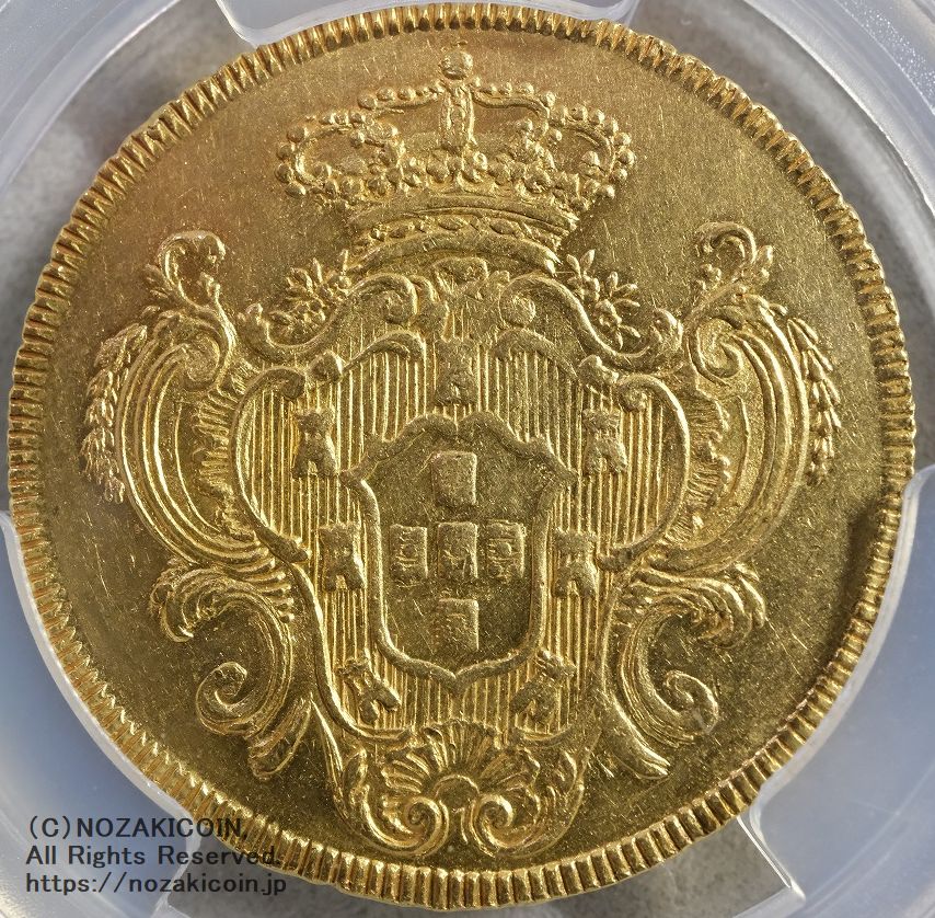 ブラジル 6400レイス金貨 マリア1世 1787/6-R PCGS AU55 – 野崎コイン