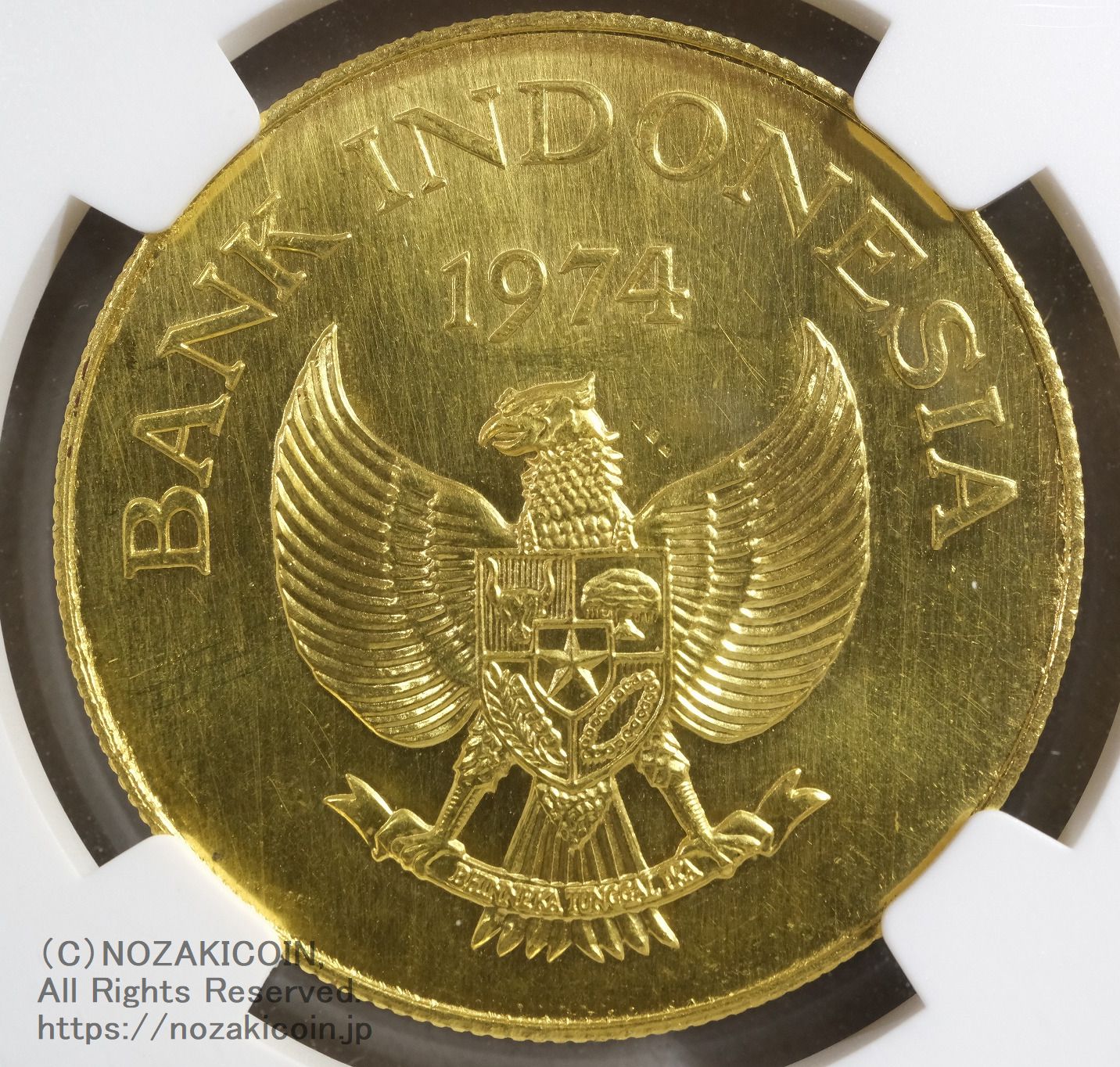 インドネシア 100,000ルピア金貨 1974 NGC MS66 – 野崎コイン