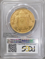 フランス帝政期を代表するナポレオン100フラン金貨の1862年BB版（ストラスブール）です。
有冠デザインは19世紀フランスの造幣技術の最高峰を示す美しい仕上がりです。
PCGS Genuine認定により真正性が保証されており、安心してコレクションに加えられます。
[Ex-Jewelry-]とは、過去に指輪やネックレスなどの宝飾品（ジュエリー）のパーツとして加工・装着されていた経歴を持つコインであることを示します。