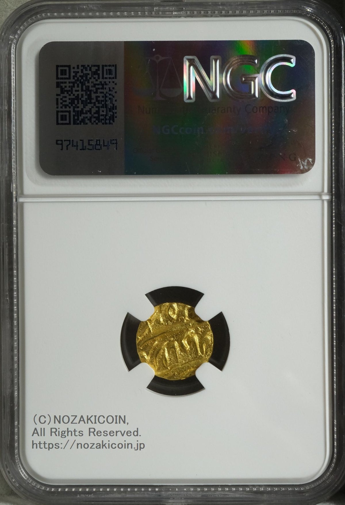 インド ハイデラバード 1/4モハール金貨 AH1273-1285 アフザル