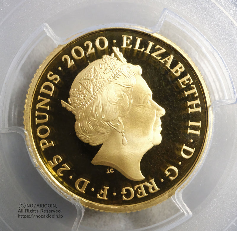 2020年7.8g純金貨 英国25ポンド Elton&nbsp; John 発行枚数は最大1,100枚、プルーフ仕上げとなっています。