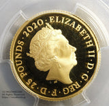 2020年7.8g純金貨 英国25ポンド David Bowie 発行枚数は最大1,400枚、プルーフ仕上げとなっています。