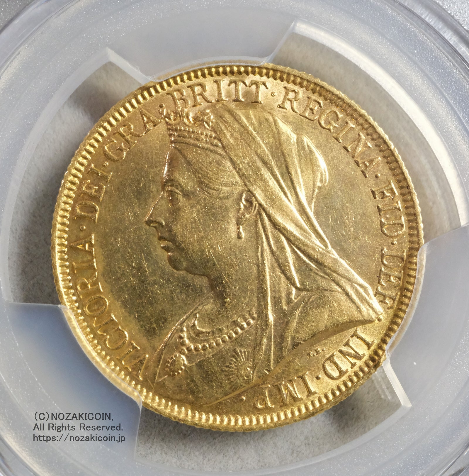イギリス 2ポンド金貨 ビクトリア女王 1893年 PCGS AU58 – 野崎