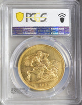 イギリス ヴィクトリア女王 オールドヘッド 5ポンド金貨 1893年 PCGS MS61