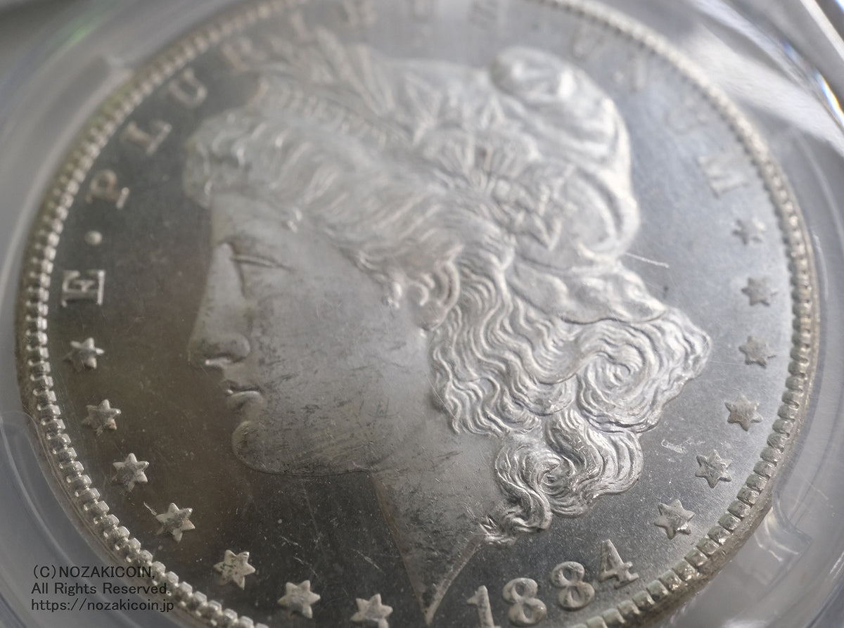 アメリカ 1ドル銀貨 1884年CC PCGS MS65PL – 野崎コイン