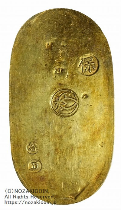 天保小判金　極美品　刻印坂五 天保小判金 背刻印 谷五 鑑定書付 085 – 野崎コイン