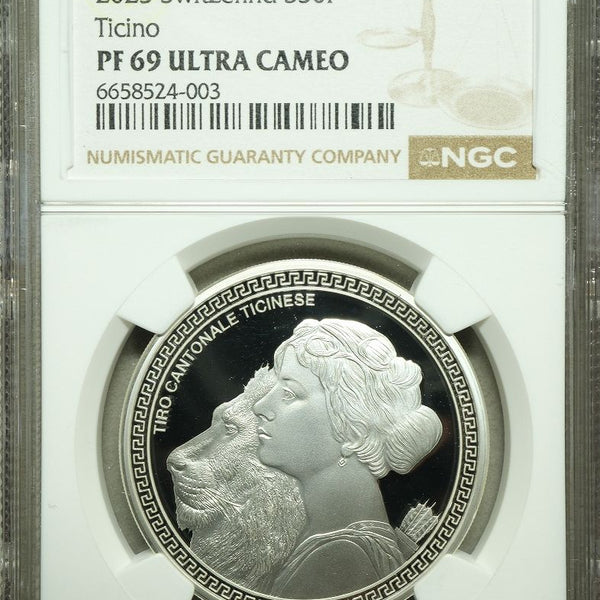 スイス 射撃祭 50フラン銀貨 2025 Ticino NGC PF69 ULTRA CAMEO – 野崎