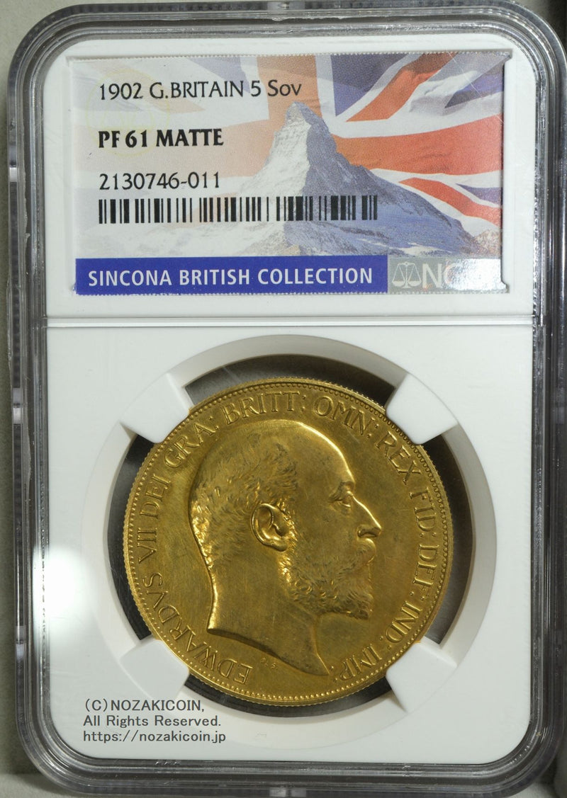 1902 5£ NGC PF61 Matte Great Britain
エドワード7世