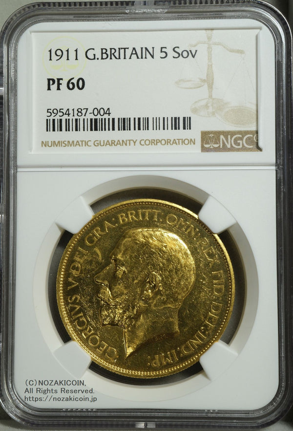 1911 5£ NGC PF60 Great Britain
ジョージ5世