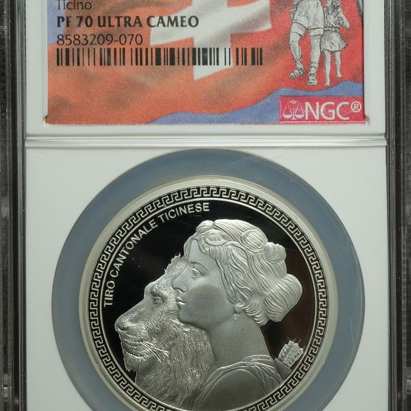 スイス 射撃祭 50フラン銀貨 2025 Piefort Ticino NGC PF70 ULTRA