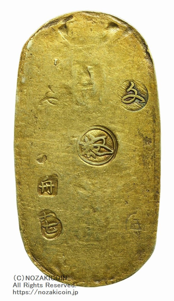 文政小判金 背刻印 舟七 鑑定書付 425 – 野崎コイン