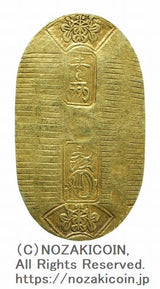 万延小判は万延元年～慶応3年(1860～1867)まで鋳造されました。品位は金574 / 銀426 量目3.3g です。小型で雛小判とも呼ばれます。鑑定書(令和7年12月16日)・桐箱付き。