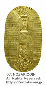 万延小判は万延元年～慶応3年(1860～1867)まで鋳造されました。品位は金574 / 銀426 量目3.3g です。小型で雛小判とも呼ばれます。鑑定書(令和7年12月16日)・桐箱付き。