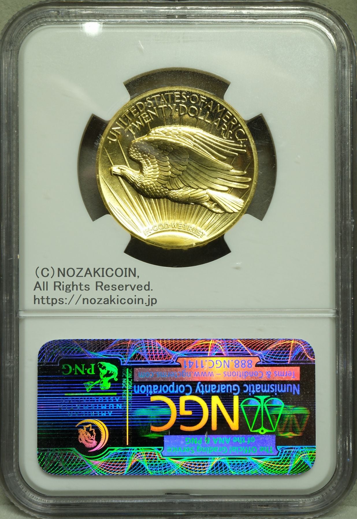 アメリカ 20ドル金貨 ウルトラハイレリーフ 2009年 完全未使用 NGC