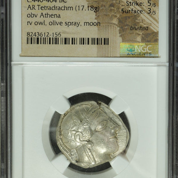 古代ギリシャ アッティカ-アテネ 440-404BCテトラドラクマ銀貨 17.18g