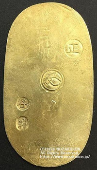 安政小判金 背刻印 谷神 鑑定書付 – 野崎コイン