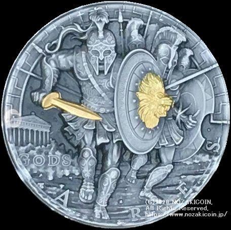 ニウエ　騎士　2オンス　2ドル銀貨　2017年 - 野崎コイン