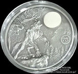 パラオ　オオカミと満月　10ドル銀貨　2013年 - 野崎コイン