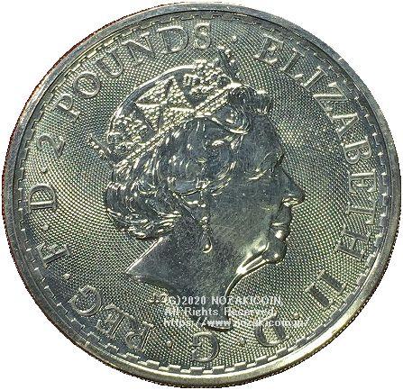 イギリス ブリタニア銀貨 2018 2ポンド 1オンス – 野崎コイン