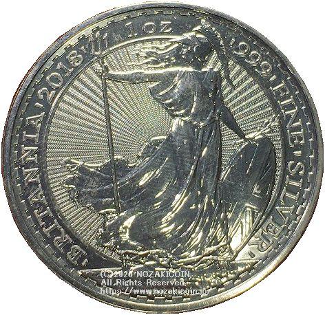 イギリス ブリタニア銀貨 2018 2ポンド 1オンス - 野崎コイン
