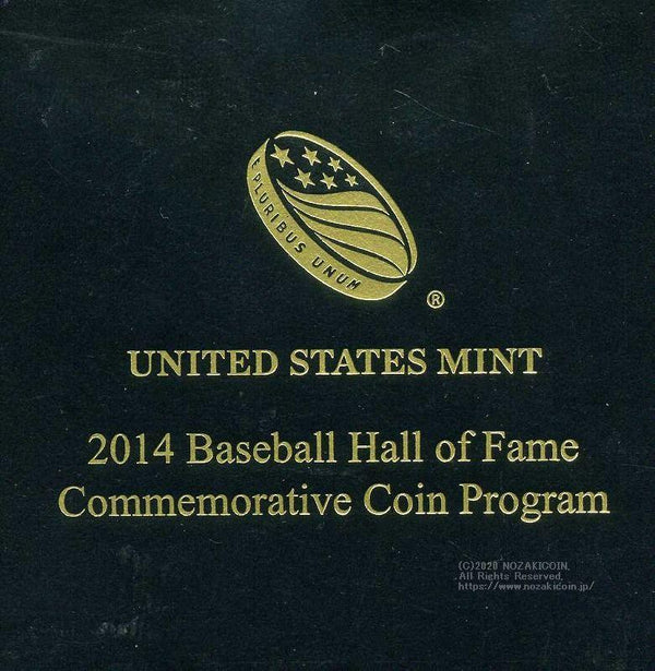 アメリカ　国立野球殿堂記念5ドル金貨　2014年 - 野崎コイン