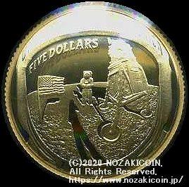 アメリカ　アポロ11号50周年記念5ドルプルーフ金貨　2019年 - 野崎コイン