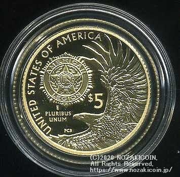 アメリカ　米国在郷軍人会記念5ドルプルーフ金貨　2019年 - 野崎コイン