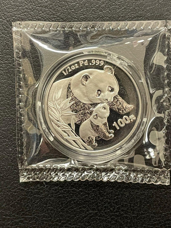 中国　パンダ100元 パラジウム貨　2004年　未使用 - 野崎コイン