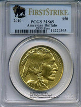 アメリカ　50ドル金貨　バッファロー　2010年　PCGS MS69 - 野崎コイン
