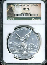 メキシコ　2013年　リベルタード　純銀　NGC MS69 021 - 野崎コイン
