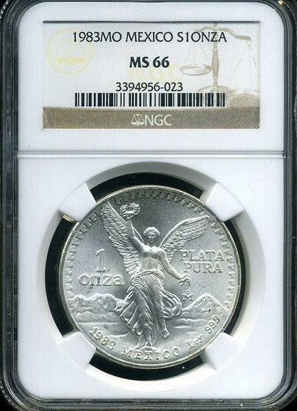 高評価超美品　ngc ms66 メキシコ銀貨 メキシコ 1983年 リベルタード 純銀 NGC MS66 023 – 野崎コイン
