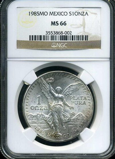 メキシコ 1985年 リベルタード 純銀 NGC MS66 002 – 野崎コイン