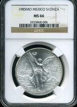 メキシコ　1985年　リベルタード　純銀　NGC MS66 006 - 野崎コイン