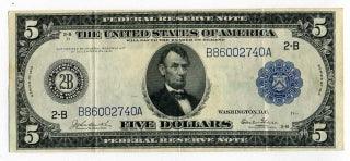 アメリカ　５ドル紙幣　リンカーン - 野崎コイン