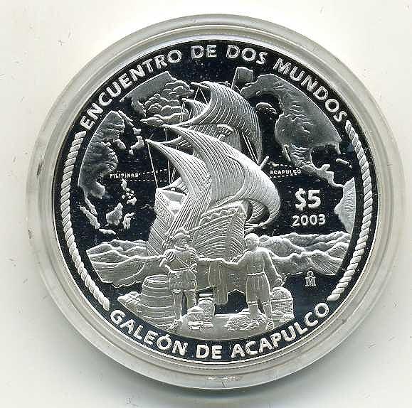 メキシコ　５ペソ　プルーフ銀貨　２００３年 - 野崎コイン