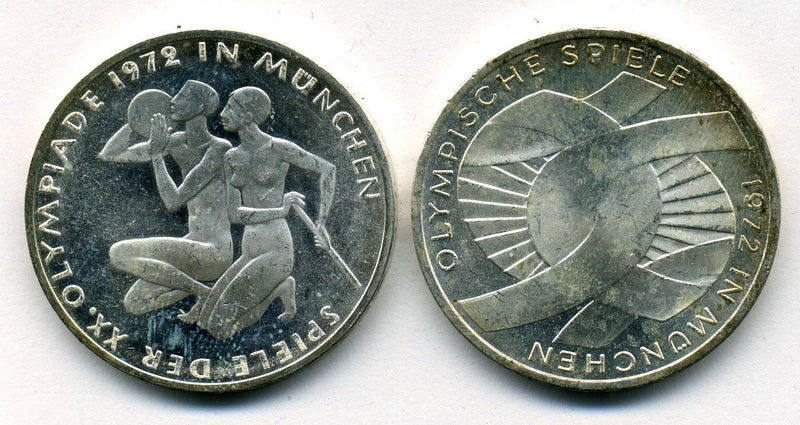 ドイツ　ミュンヘンオリンピック　１０マルク銀貨　２次・３次 - 野崎コイン