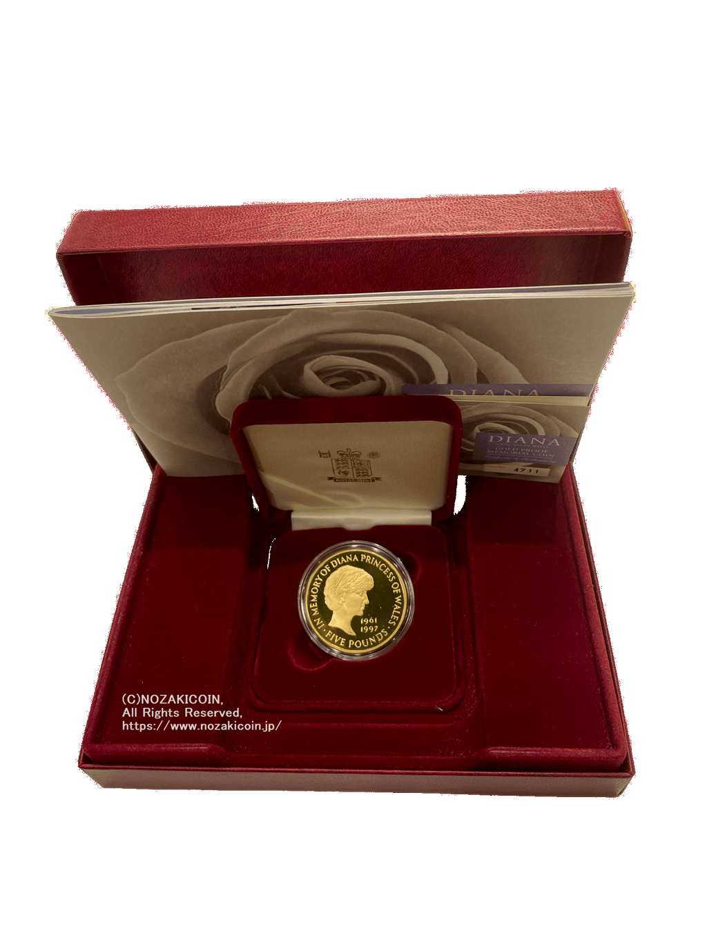 イギリス ダイアナ妃 5ポンド金貨 1999年 – 野崎コイン イギリス ダイアナ妃 5ポンド金貨 1999年 – 野崎コイン