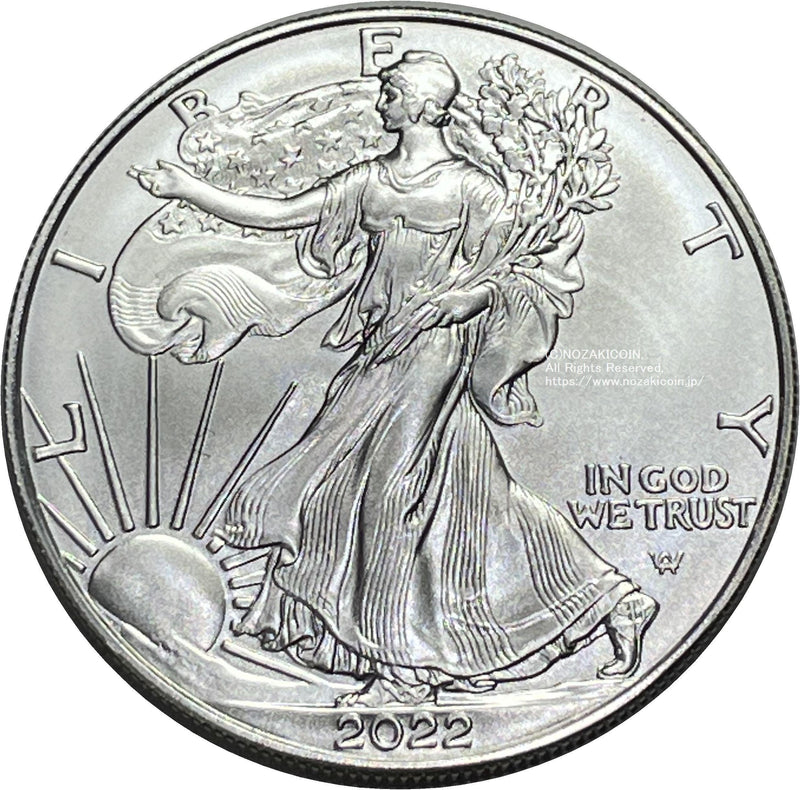 アメリカ イーグル銀貨 2022年 1ドル 20枚入りチューブ - 野崎コイン