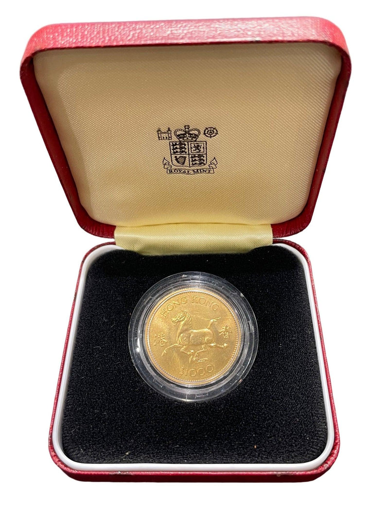 Hong Kong $ 1000 Gold Coin Tiger Year 1986 Proof