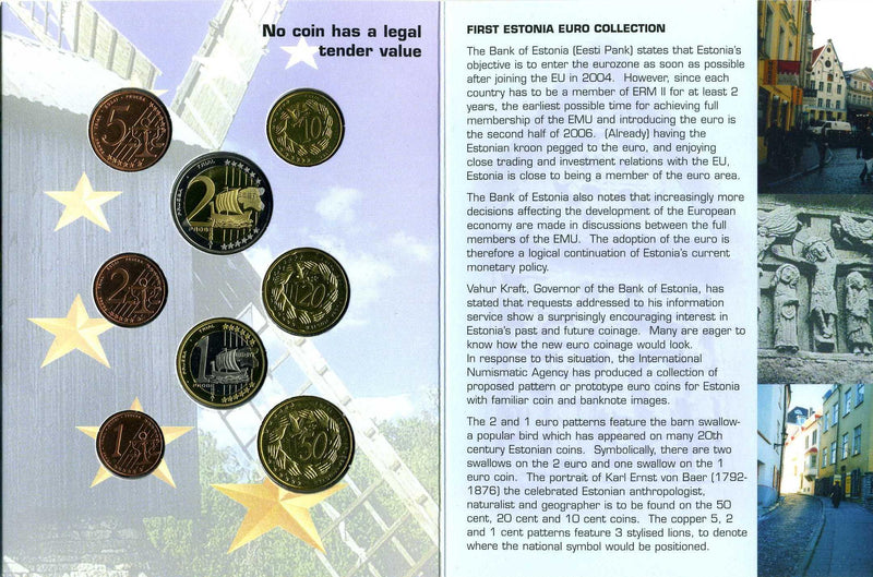 エストニア　ユーロコイン　(見本コイン)　２００４年 - 野崎コイン
