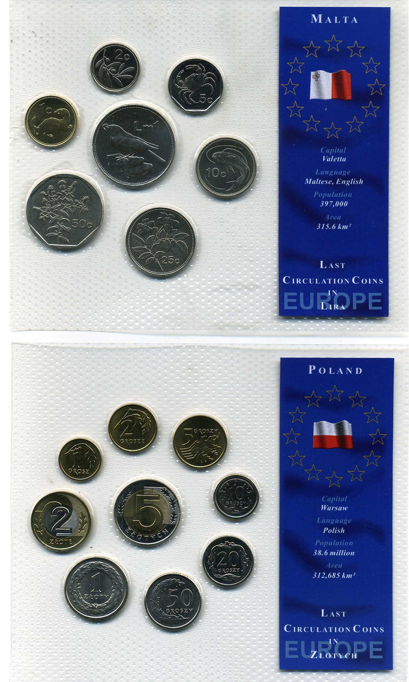 ユーロ加盟国１０カ国　ユーロ前のラストコインセット - 野崎コイン