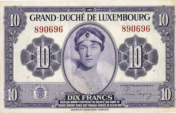 ルクセンブルク １０フラン - 野崎コイン