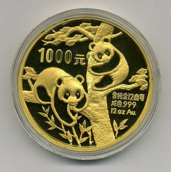 中国　パンダ金貨　１０００元　１２オンス　１９８８年 - 野崎コイン