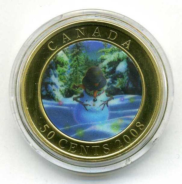 カナダ　スノーマンホログラム　５０セント黄銅貨 - 野崎コイン