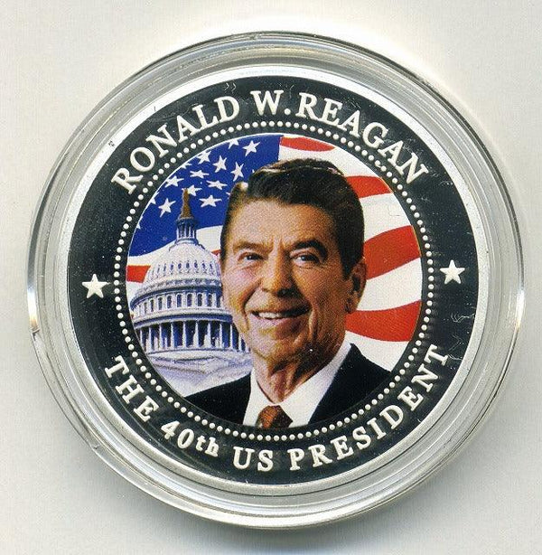 リベリア　レーガン大統領　５ドルカラー貨 - 野崎コイン