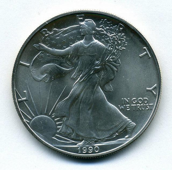 アメリカ　１ドル銀貨　イーグル　１９９０年 - 野崎コイン