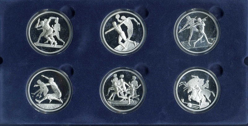 ギリシャ　アテネオリンピック公式記念コイン　銀貨６枚セット - 野崎コイン