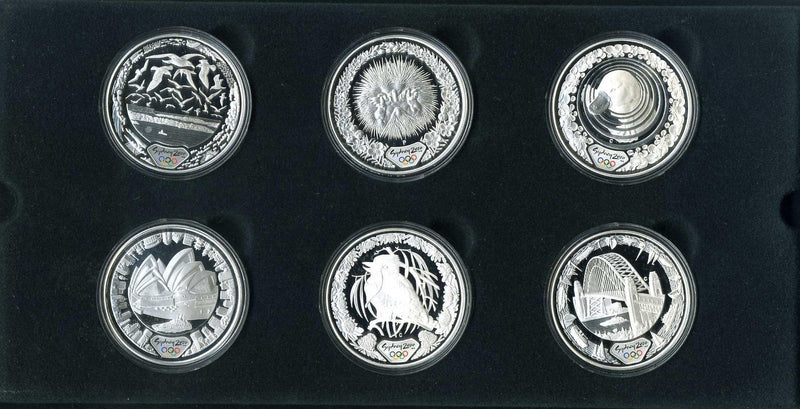 オーストラリア　シドニーオリンピック公式記念コイン　銀貨６枚セッ - 野崎コイン