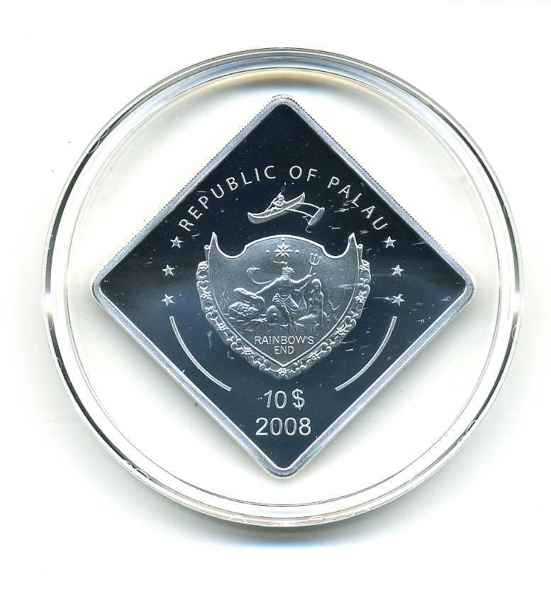 パラオ　戦艦大和　１０ドル銀貨 ２００８年 - 野崎コイン