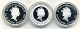 ウルトラセブン４０周年記念コイン　ツバル　カラー銀貨3種セット - 野崎コイン